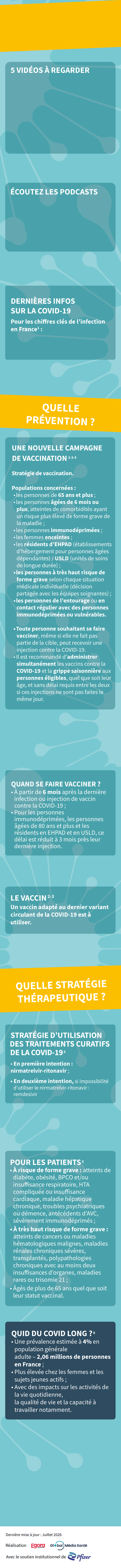 Poster COVID-19 : épidémiologie en France, campagne de vaccination, stratégie thérapeutique et Covid long.